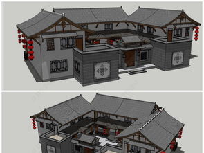 精品中式古典風(fēng)格大院別墅建筑SU模型設(shè)計(jì)解析與獲取指南